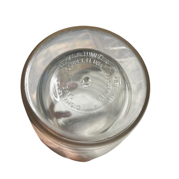 Tervis Dragonfly Embroidery Patch Tumbler Clear Insulated 16 oz No Lids Set of 2 - Picture 3 of 4